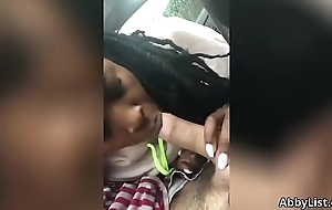 Black Bitch Giving Me A Oral sex In My Car