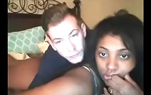youthful amateur interracial couple, chica negra tipo blanco en web camera