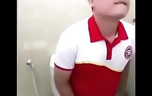 young partisan in his school'_ restroom